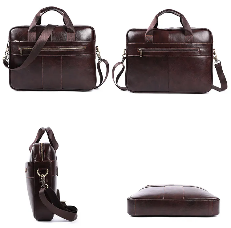 Leisure Fashion Leather Business Briefcase for Men 6523