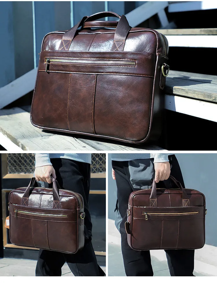 Leisure Fashion Leather Business Briefcase for Men 6523