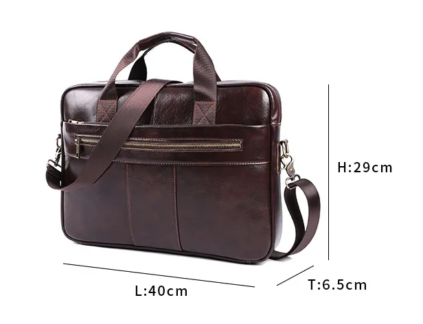 Leisure Fashion Leather Business Briefcase for Men 6523