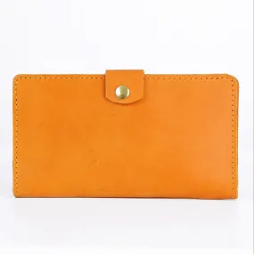 LEMI CLUTCH WALLET: Rust Brown