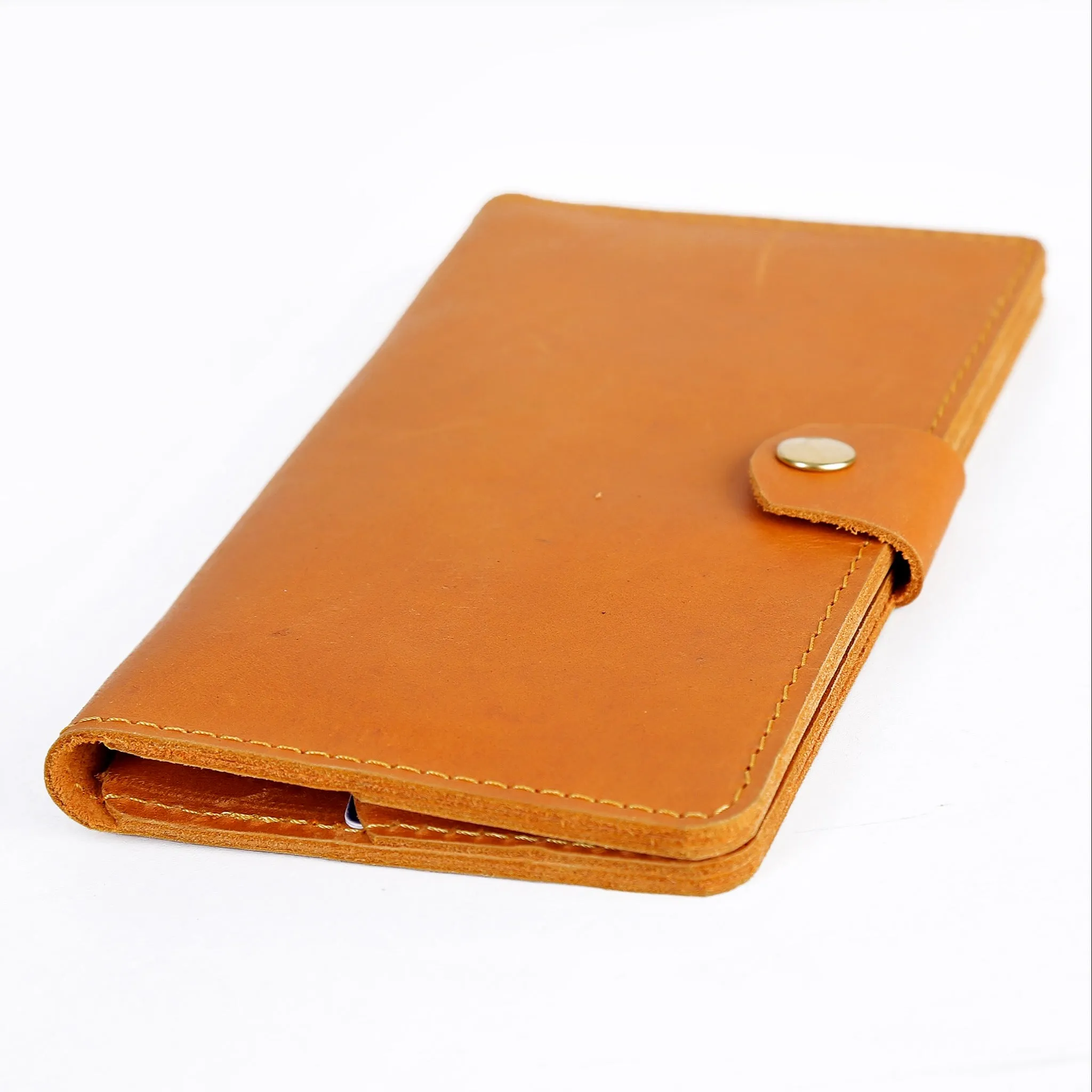 LEMI CLUTCH WALLET: Rust Brown