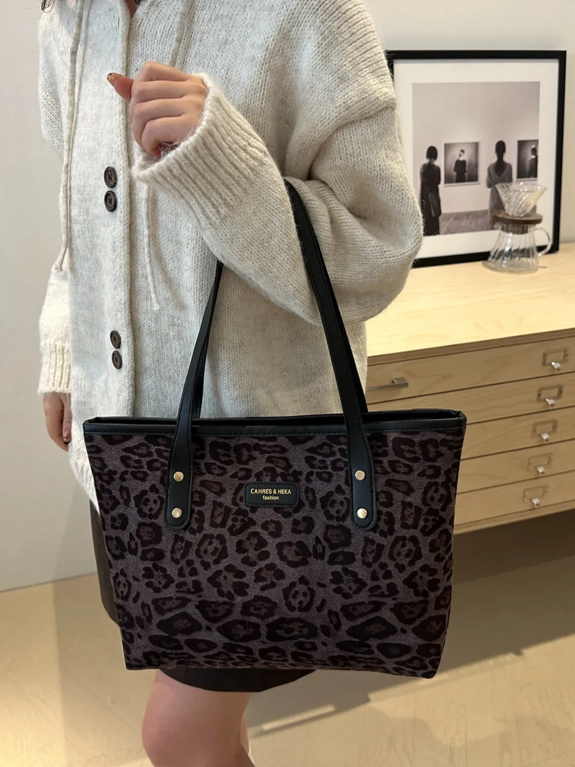 Leopard Print Tote Bag