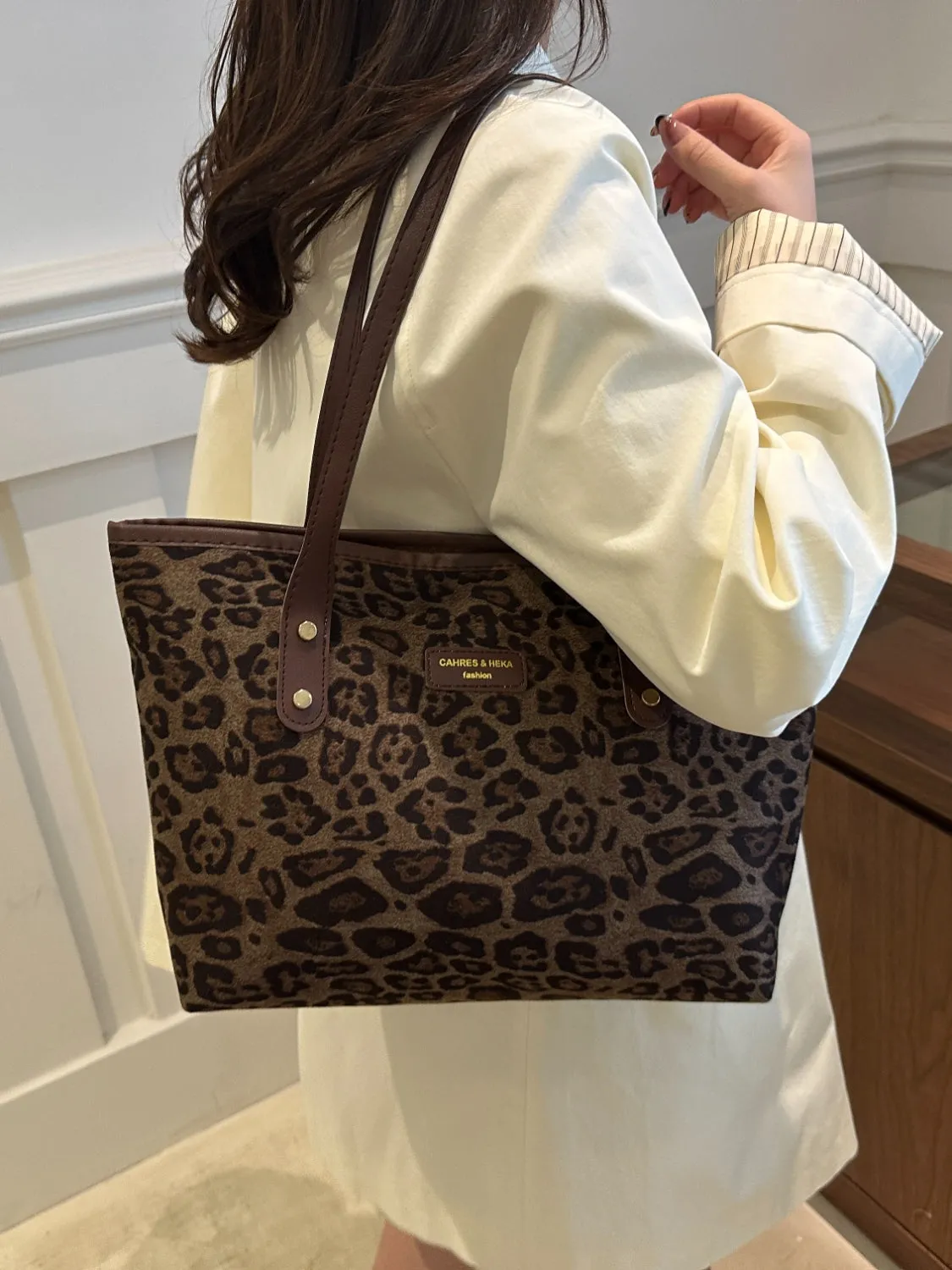 Leopard Print Tote Bag