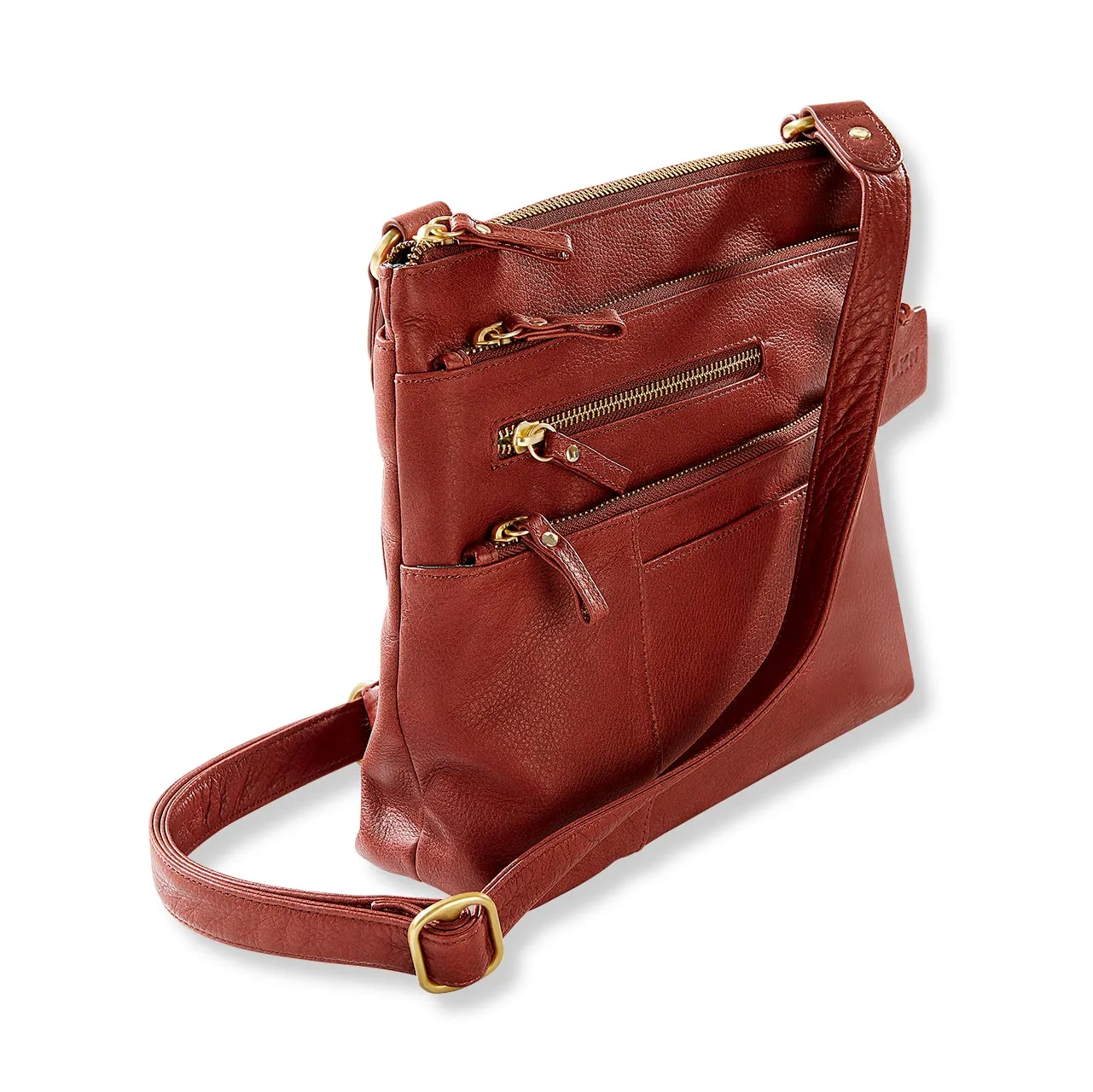 Lexi Triple-Zip Crossbody Traveler