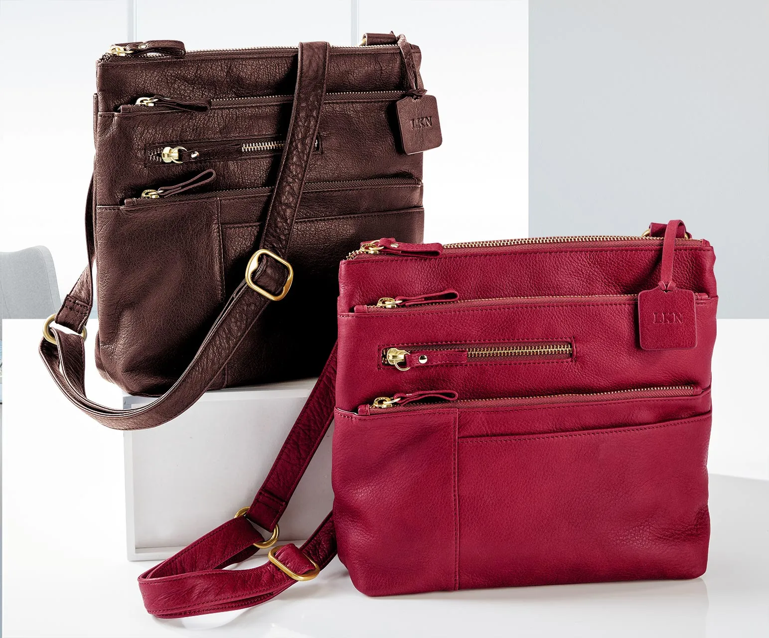 Lexi Triple-Zip Crossbody Traveler