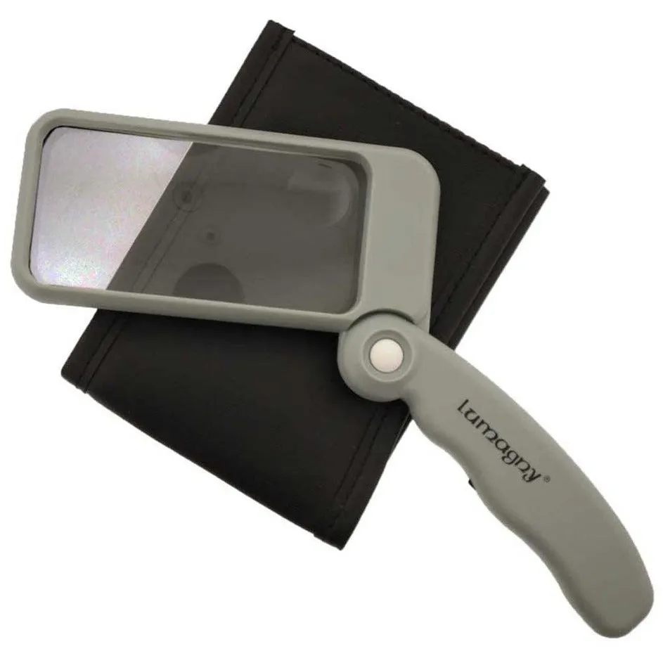 Lumagny 2x/4x Gray Folding Illuminated Magnifier  - MP-07542