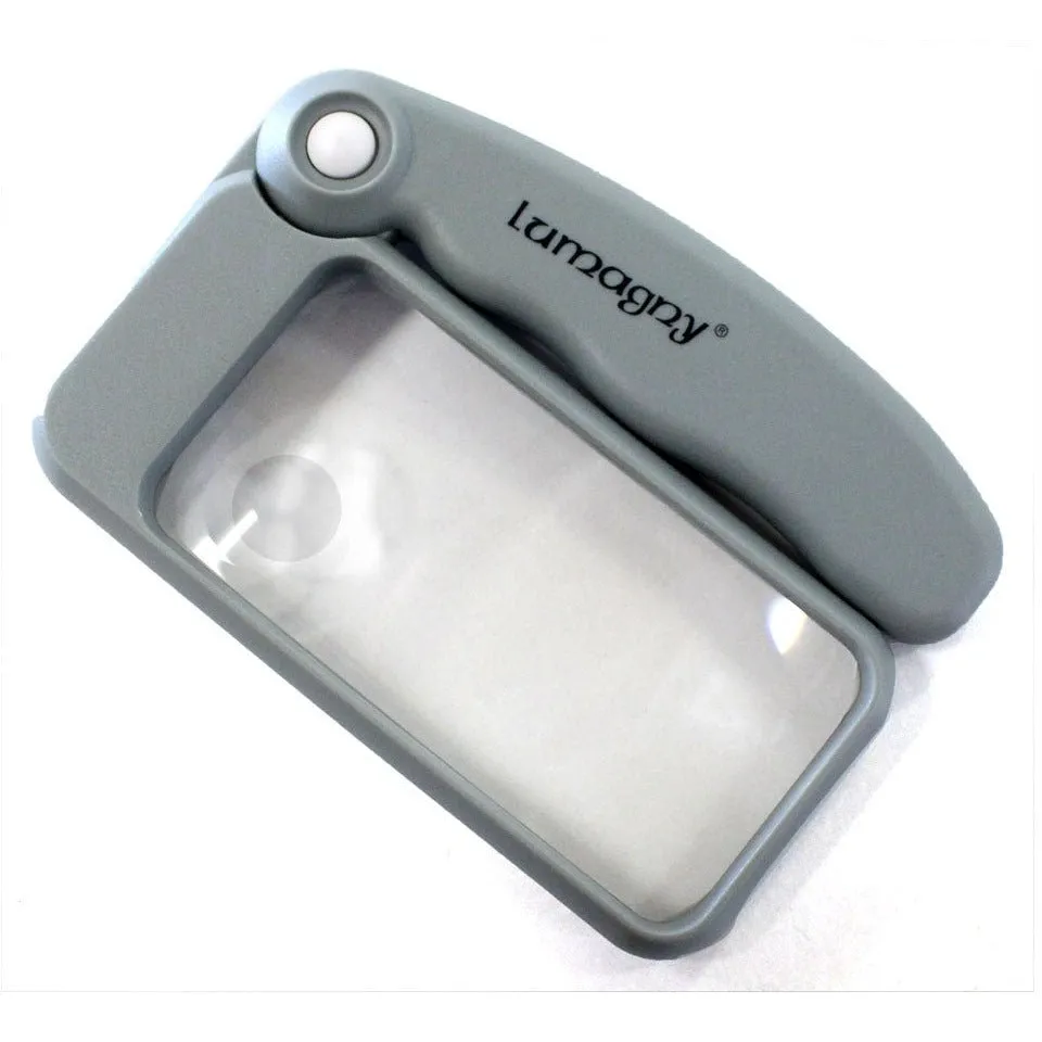 Lumagny 2x/4x Gray Folding Illuminated Magnifier  - MP-07542