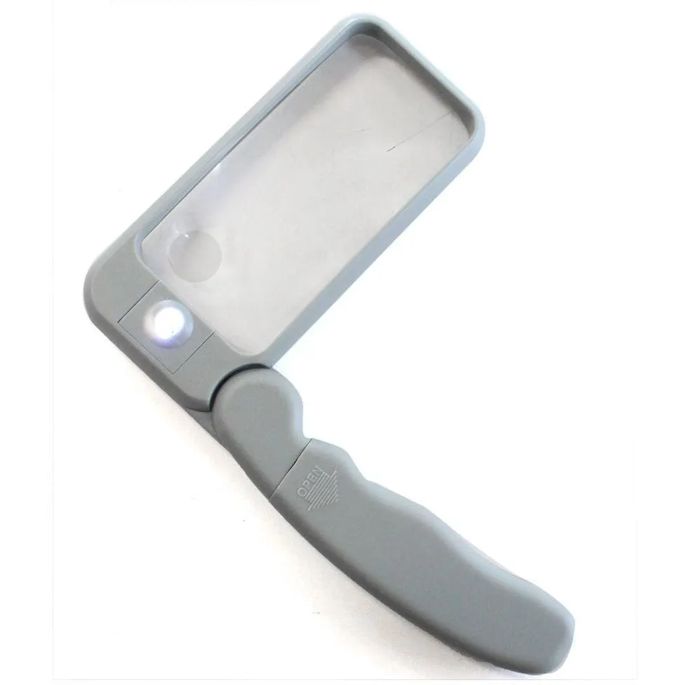 Lumagny 2x/4x Gray Folding Illuminated Magnifier  - MP-07542