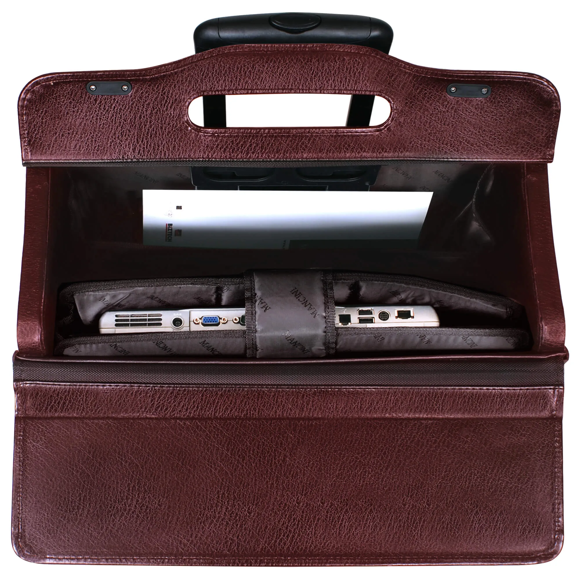 Mancini Leather Wheeled Catalog Case