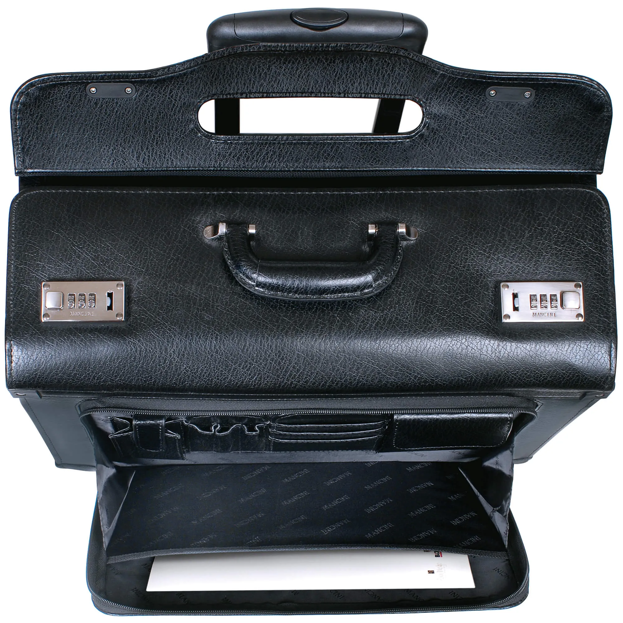 Mancini Leather Wheeled Catalog Case