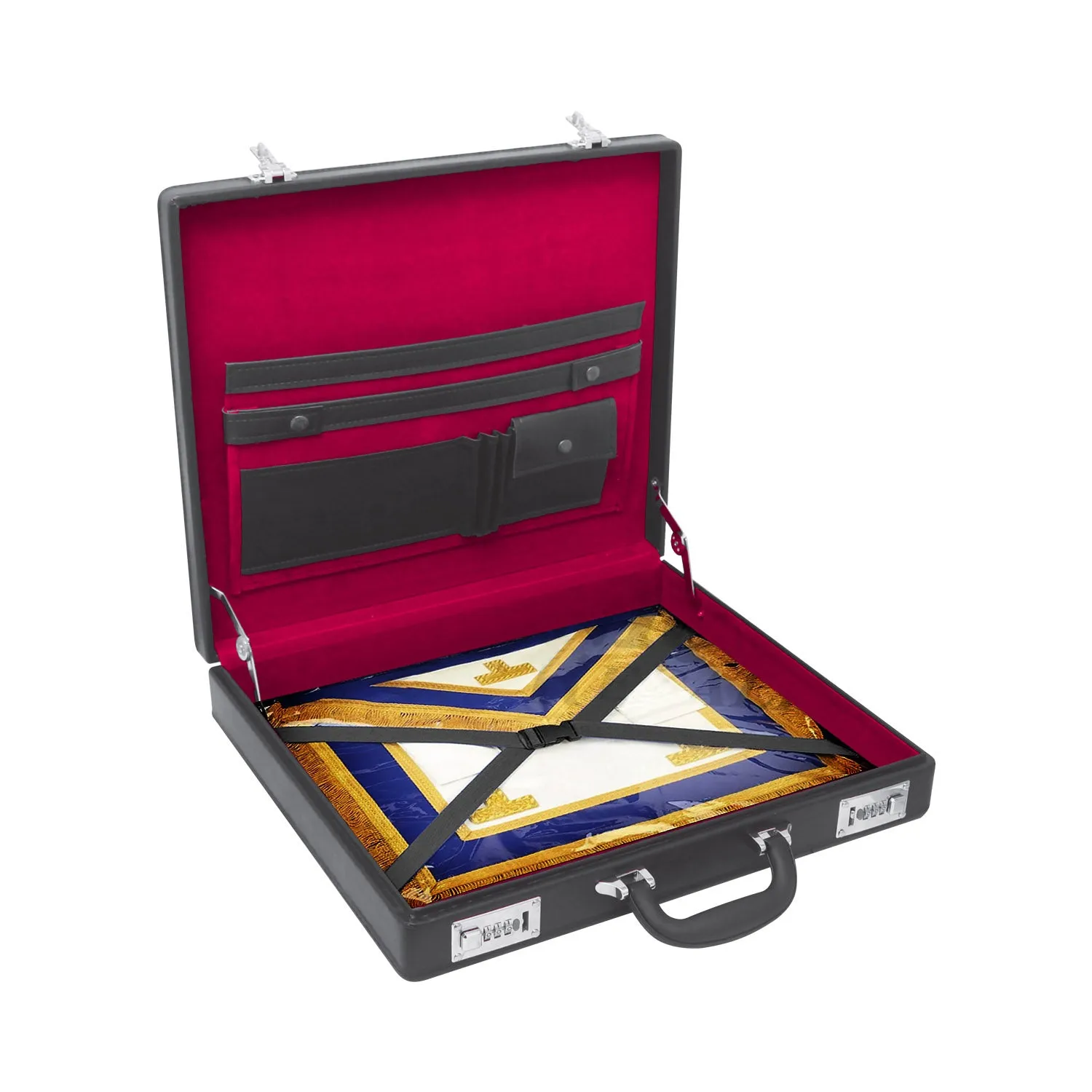 Masonic regalia apron Case/briefcase-masonic attache-high quality leather master mason briefcase With double combination lock