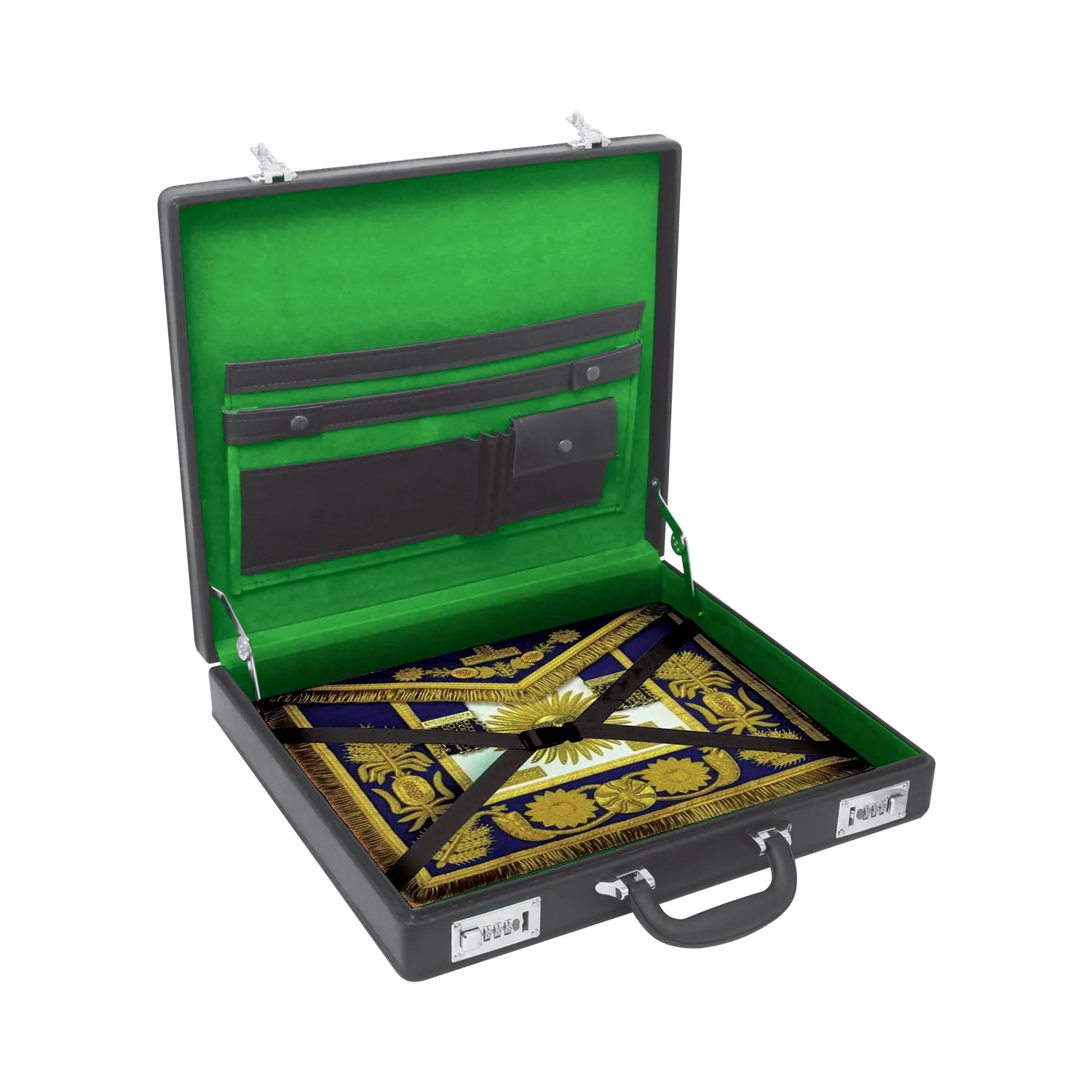 Masonic regalia apron Case/briefcase-masonic attache-high quality leather master mason briefcase With double combination lock