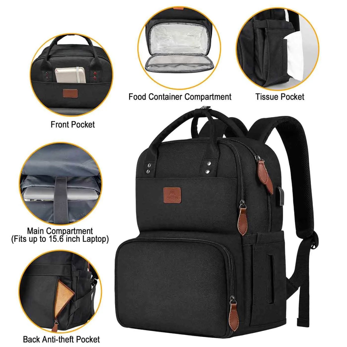 Matein Lunch Backpack for Women Men