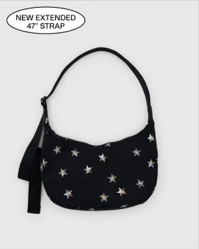 Medium Nylon  Baggu Crescent Bag - Stars