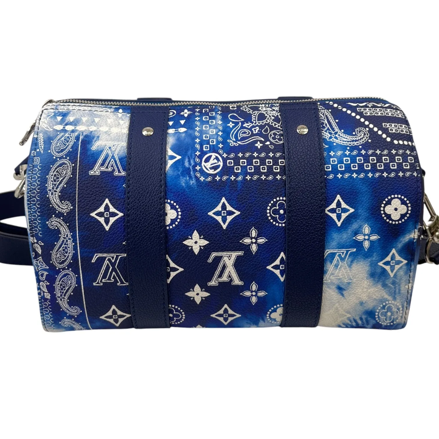 Men's City Keepall Monogram Bandana Messenger Bag Blue