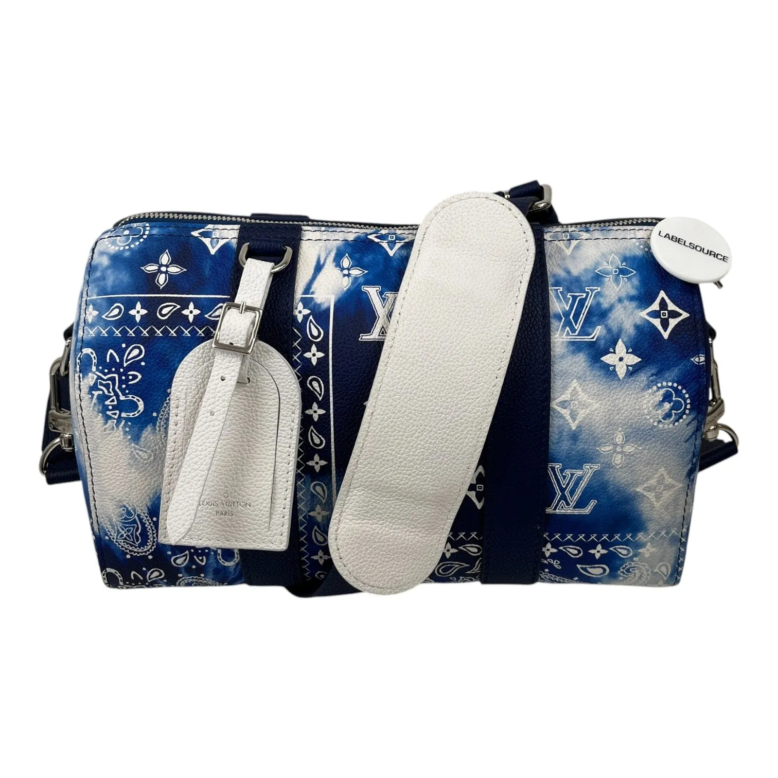 Men's City Keepall Monogram Bandana Messenger Bag Blue