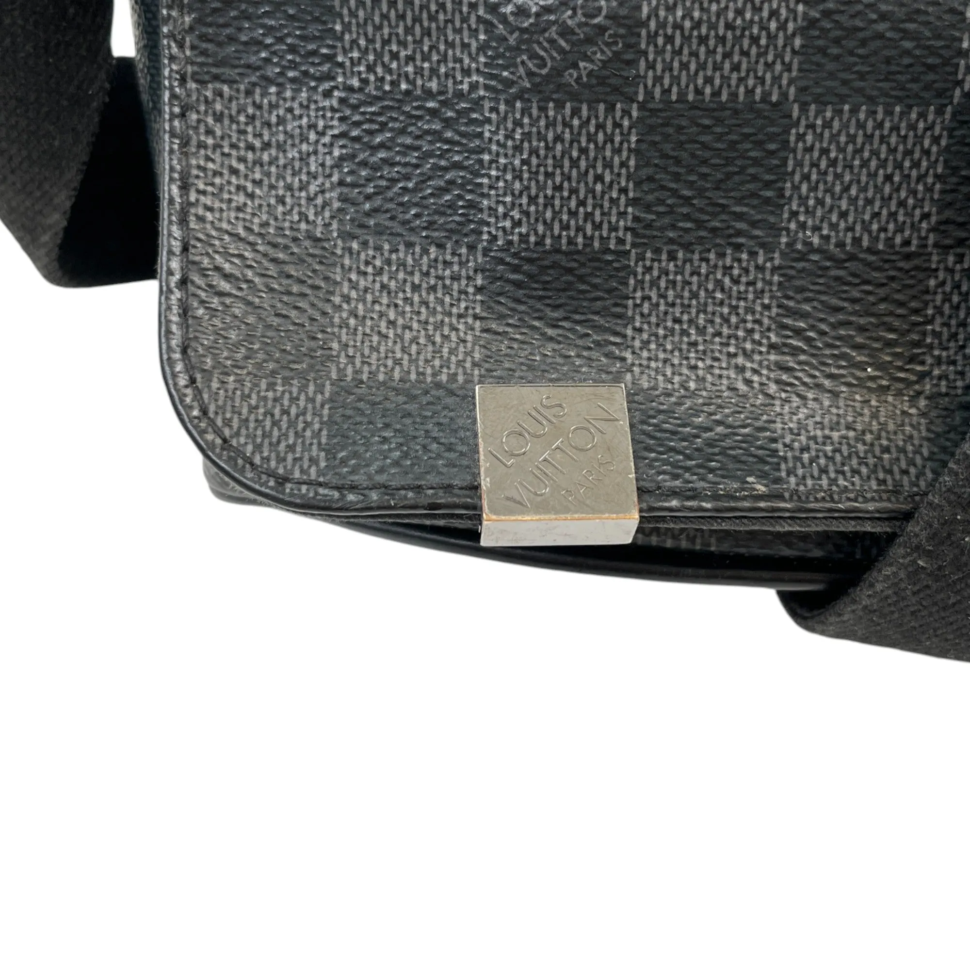 Men's District Damier Messenger Bag Black