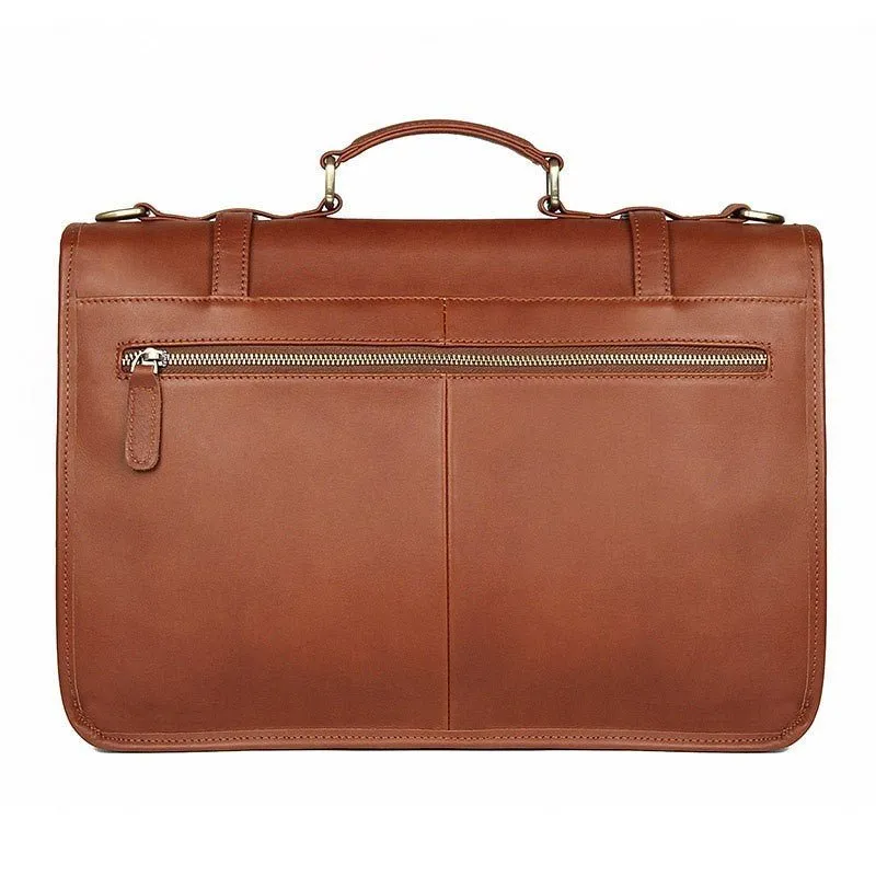 Men's Exquisite Leather Briefcase Shoulder Bag