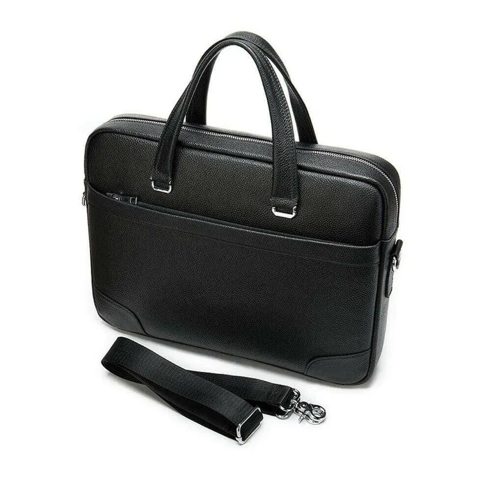 Men's Genuine Leather Laptop Briefcase Messenger Busienss Bags