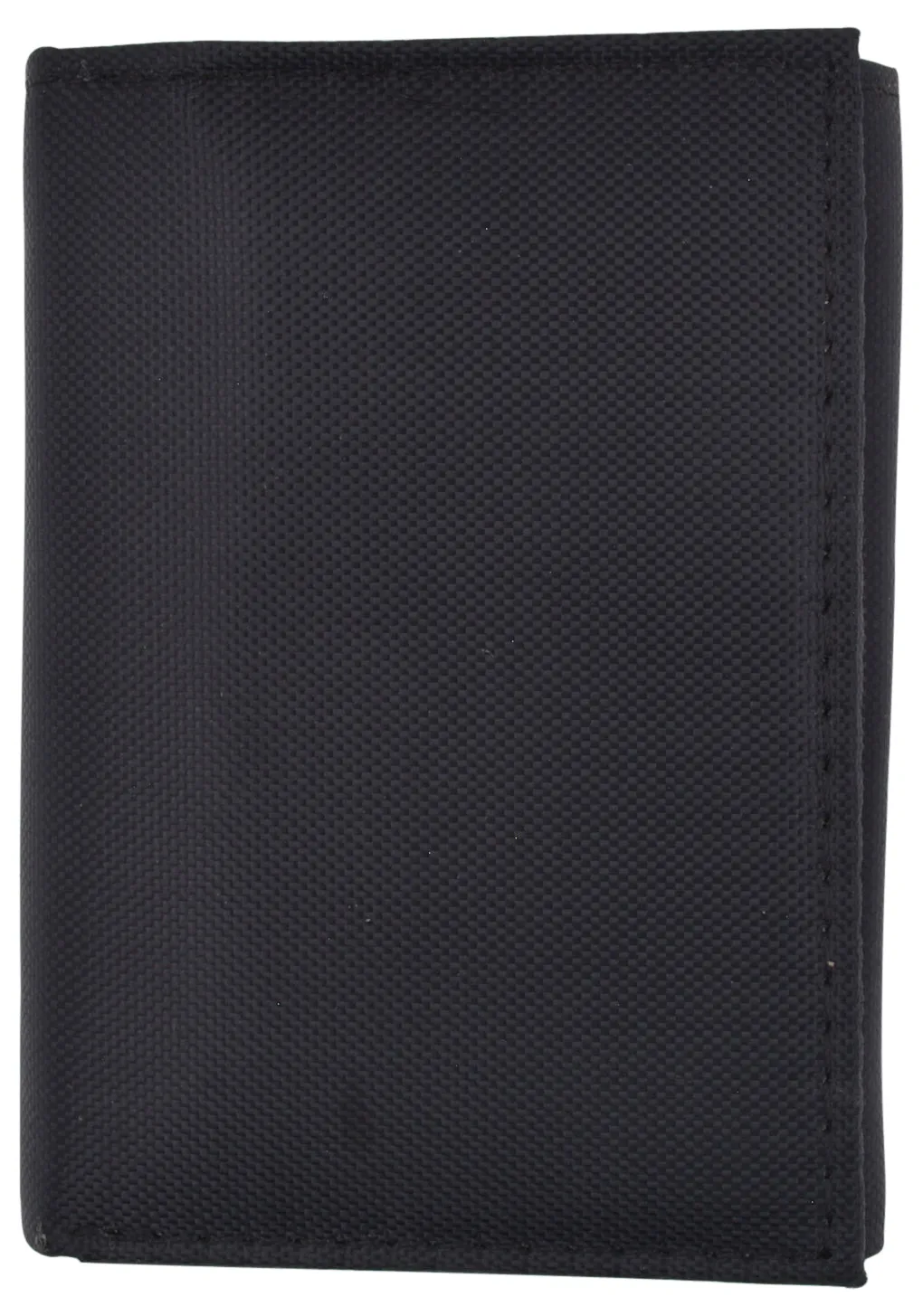 Men's Nylon Black Classic Trifold Credit Card ID Wallet with Leather Interior