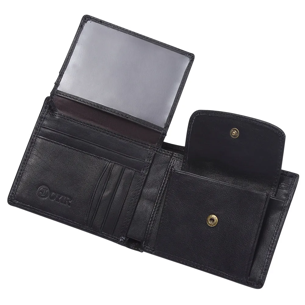 Men's short leather wallet RFID anti-magnetic head layer cowhide fashion casual wallet