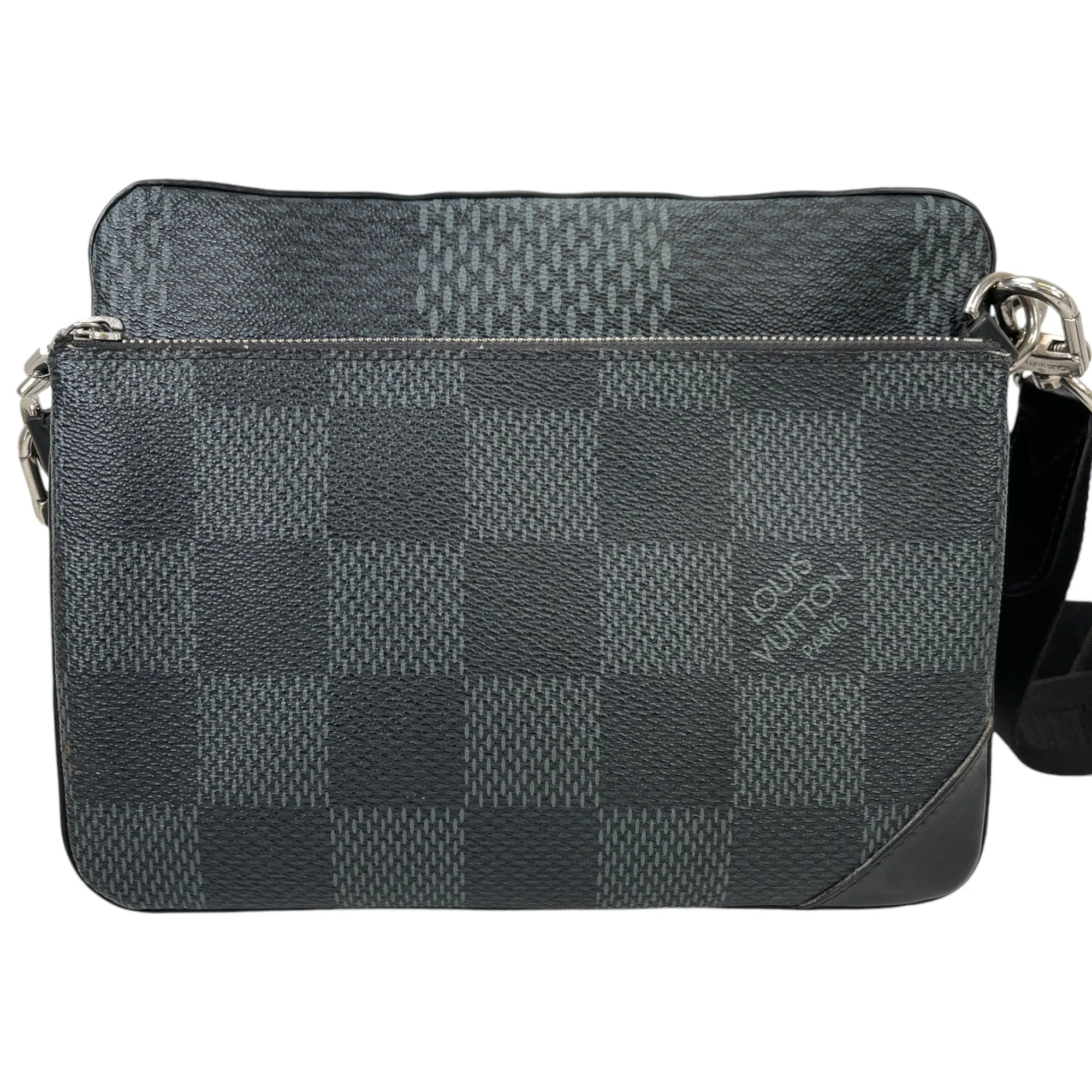 Men's Trio Messenger Damier Messenger Bag Black