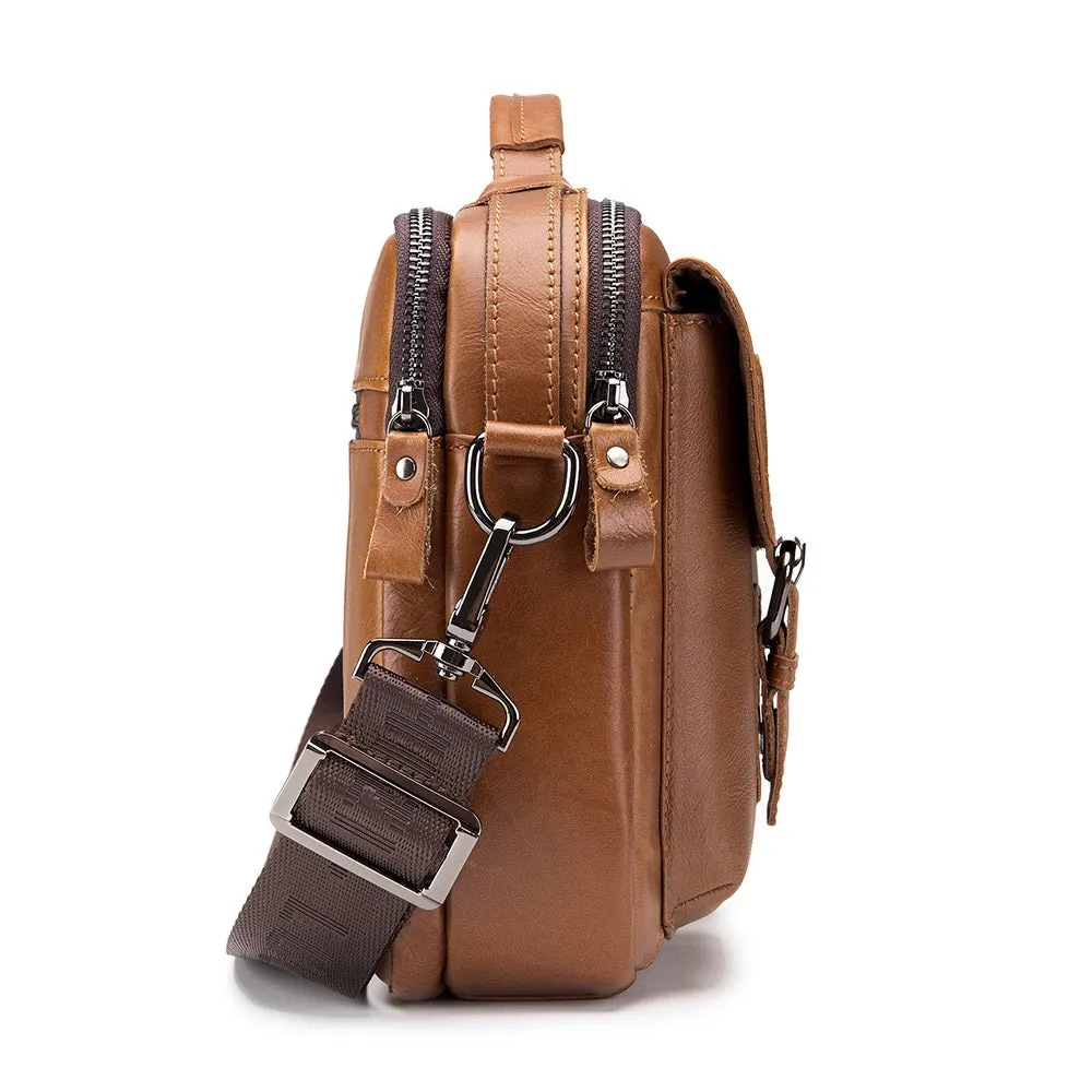 Men's Vintage Business Genuine Leather Crossbody Bag