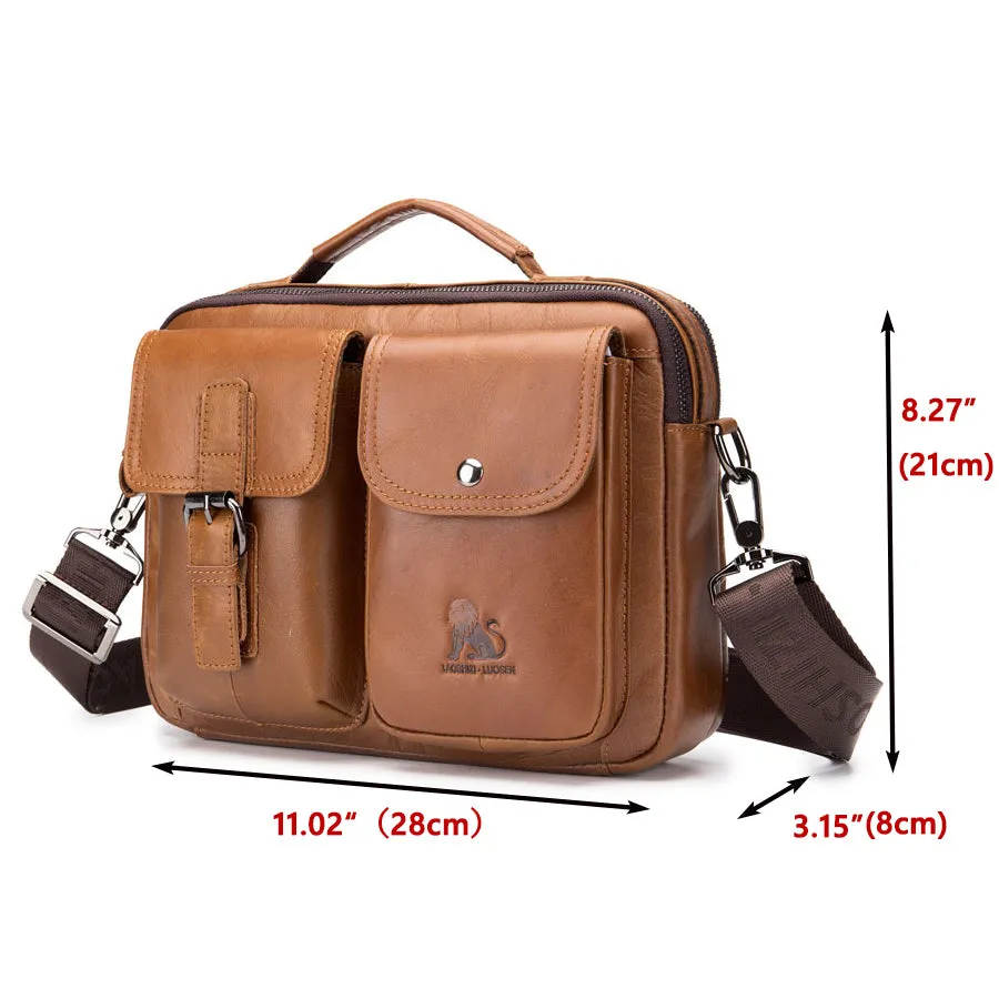 Men's Vintage Business Genuine Leather Crossbody Bag