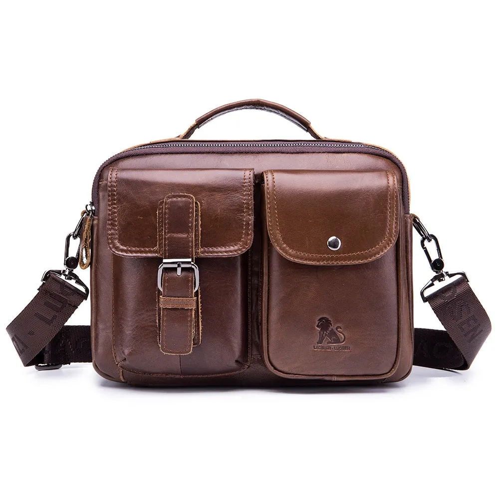 Men's Vintage Business Genuine Leather Crossbody Bag