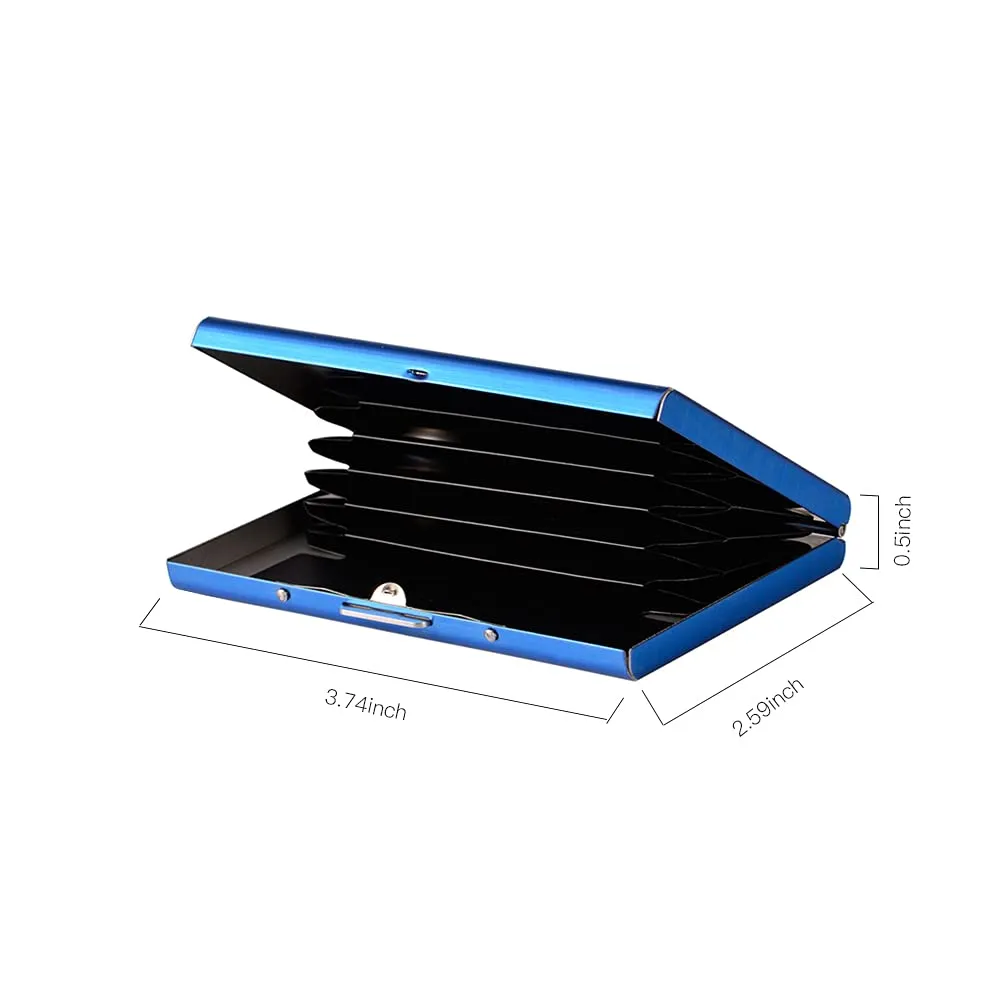 Metallic Rfid Card Holder 6 Compartments