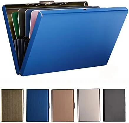 Metallic Rfid Card Holder 6 Compartments