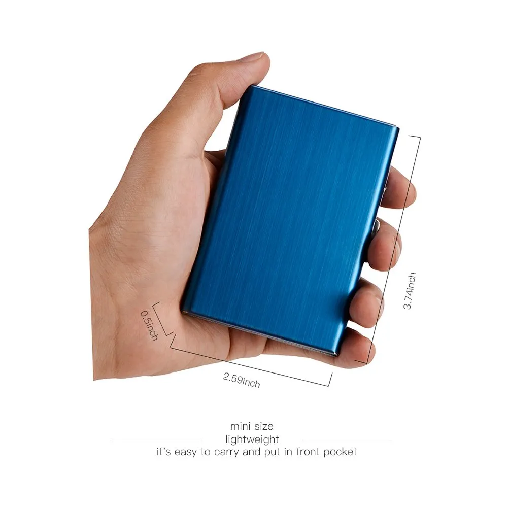 Metallic Rfid Card Holder 6 Compartments