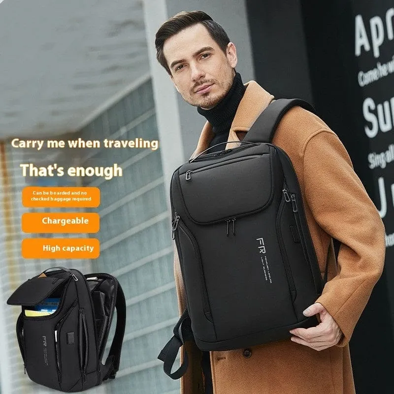 Modern Leisure Usb Backpack for Outdoor Travel and Business