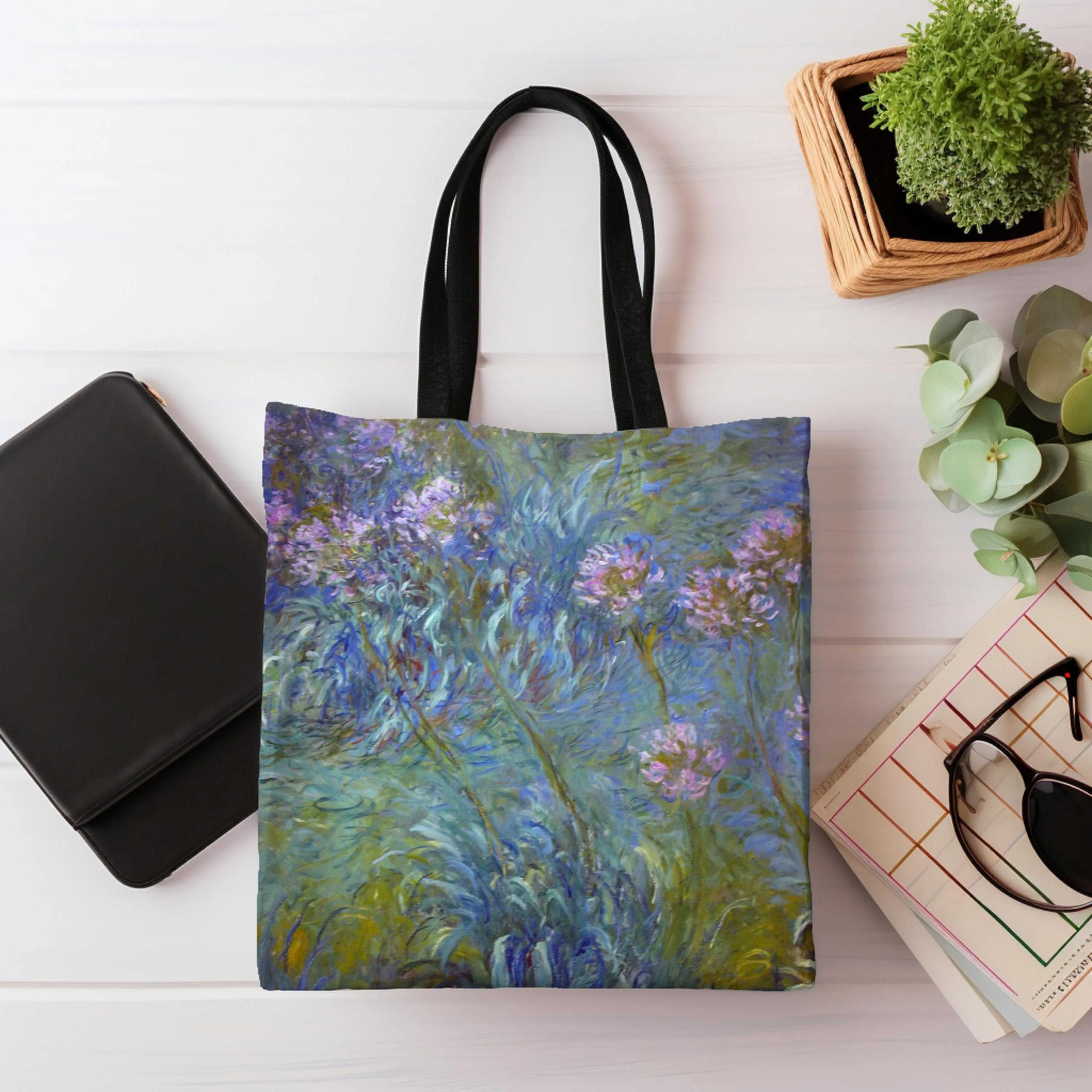 Monet Agapanthus Canvas Shopper Tote