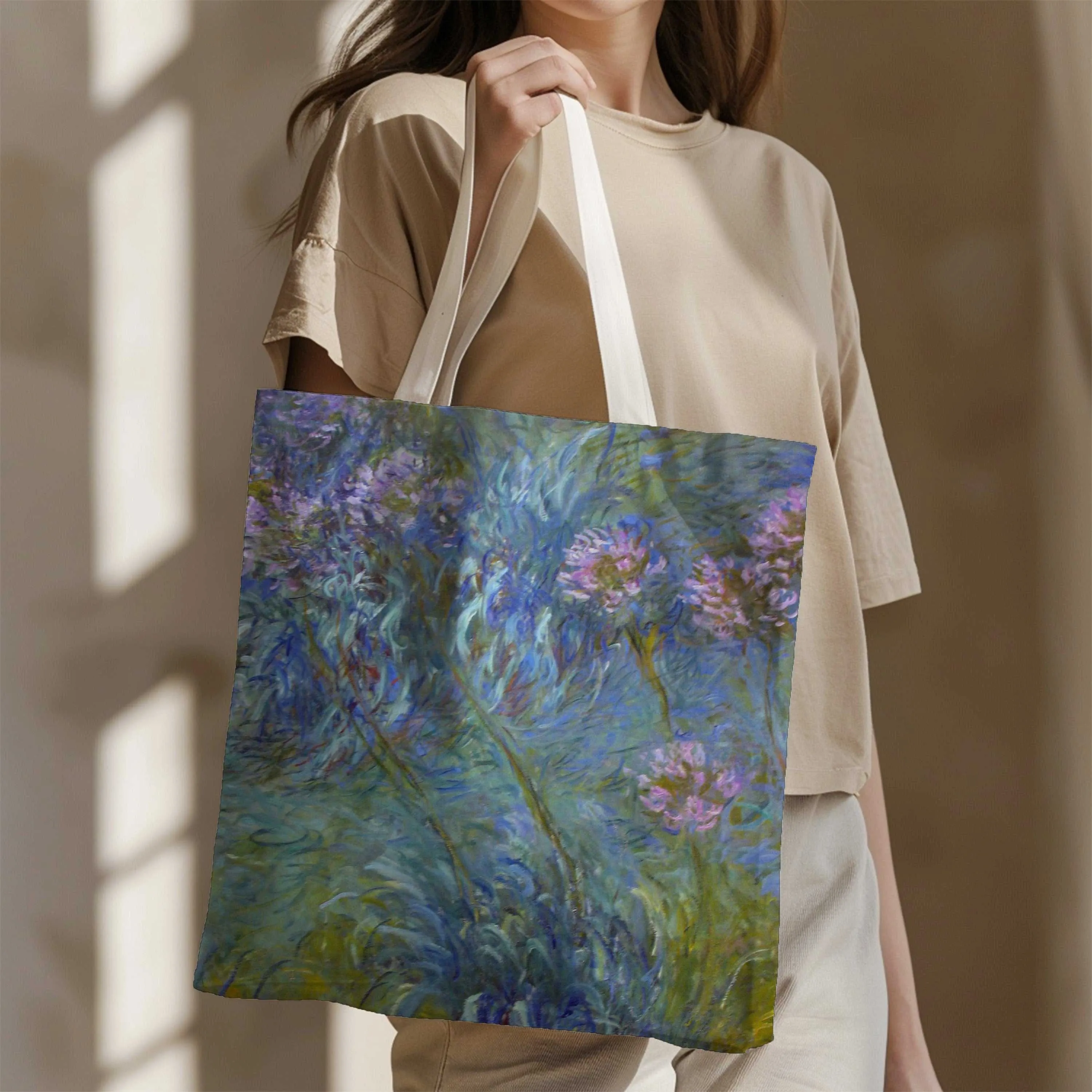 Monet Agapanthus Canvas Shopper Tote