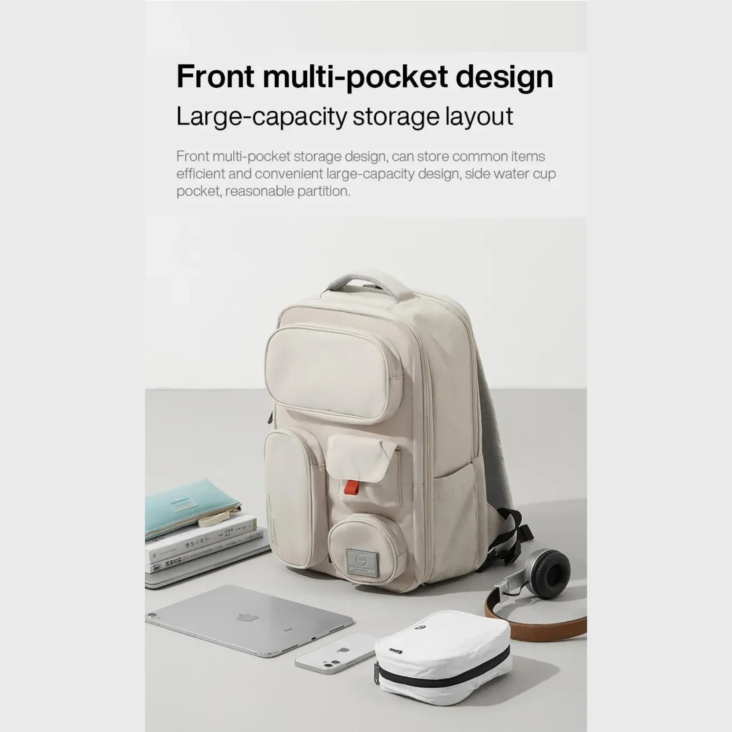 Multi-Compartment Travel Backpack - 18 Inch Waterproof Laptop Bag