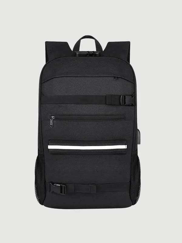 Multi-functional Skateboard Backpack Laptop Rucksack, Water Resistant