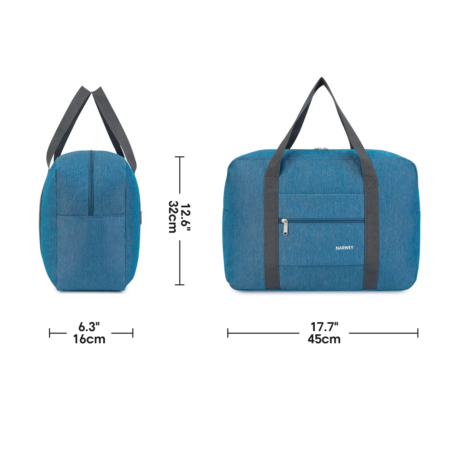 Narwey Foldable Travel Duffel Tote For Spirit Airlines Personal Item Bag - 1112 Thick Series