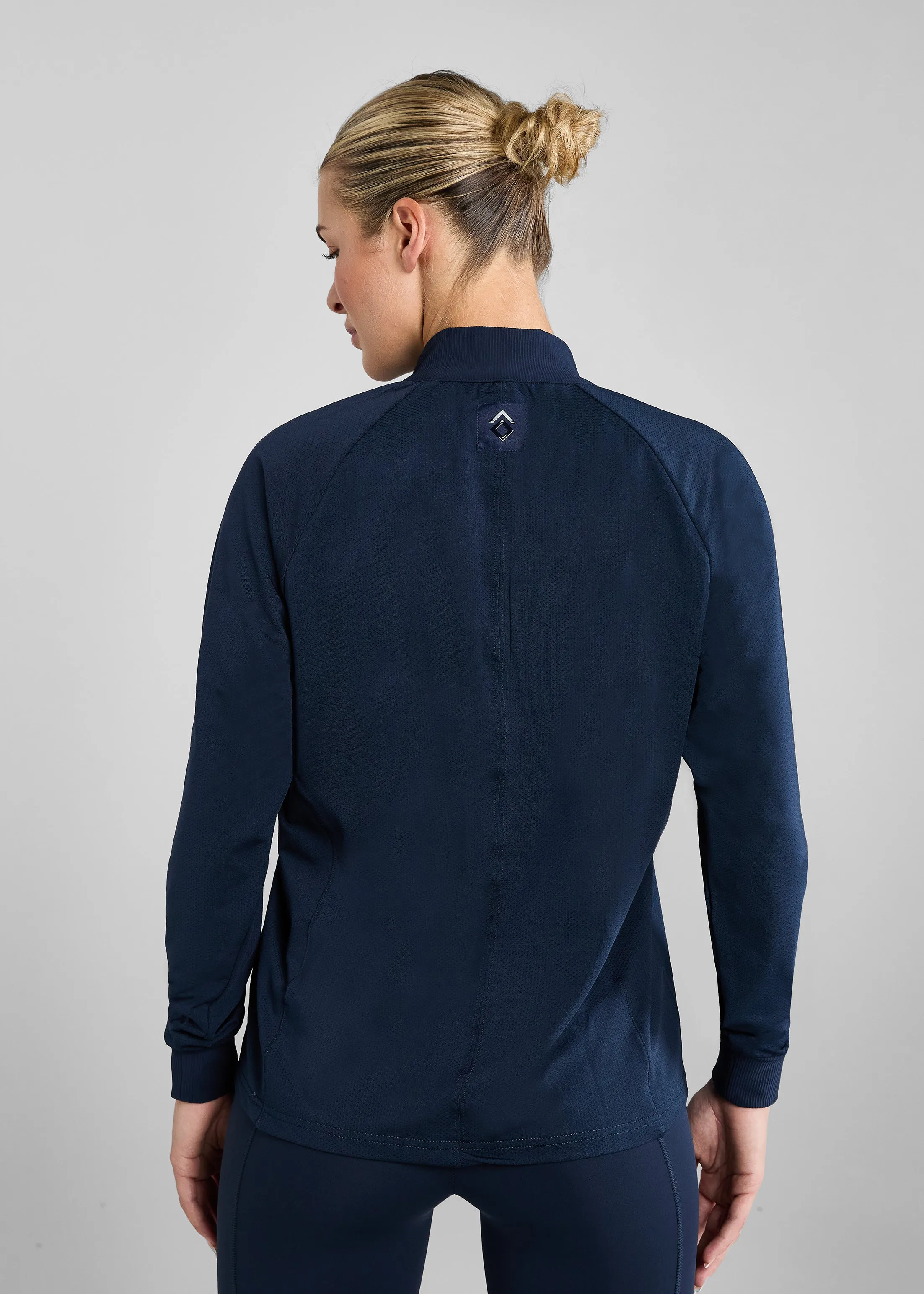 Navy Long Sleeve Mesh Shirt