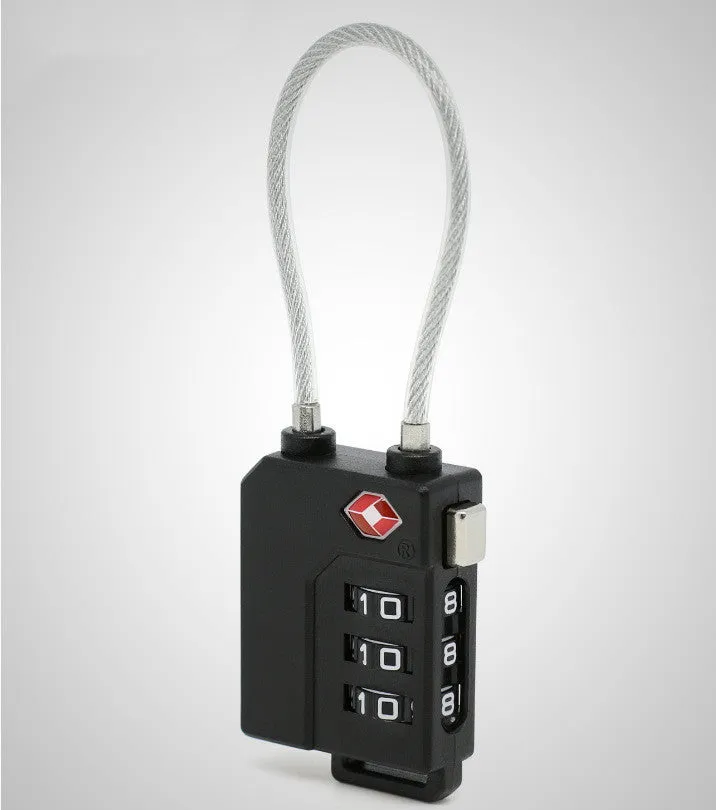 New PC Material Wire Rope Padlock With Password Required