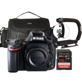 Nikon D610 DSLR Camera with Sports Action Grip Top Accessory Kit