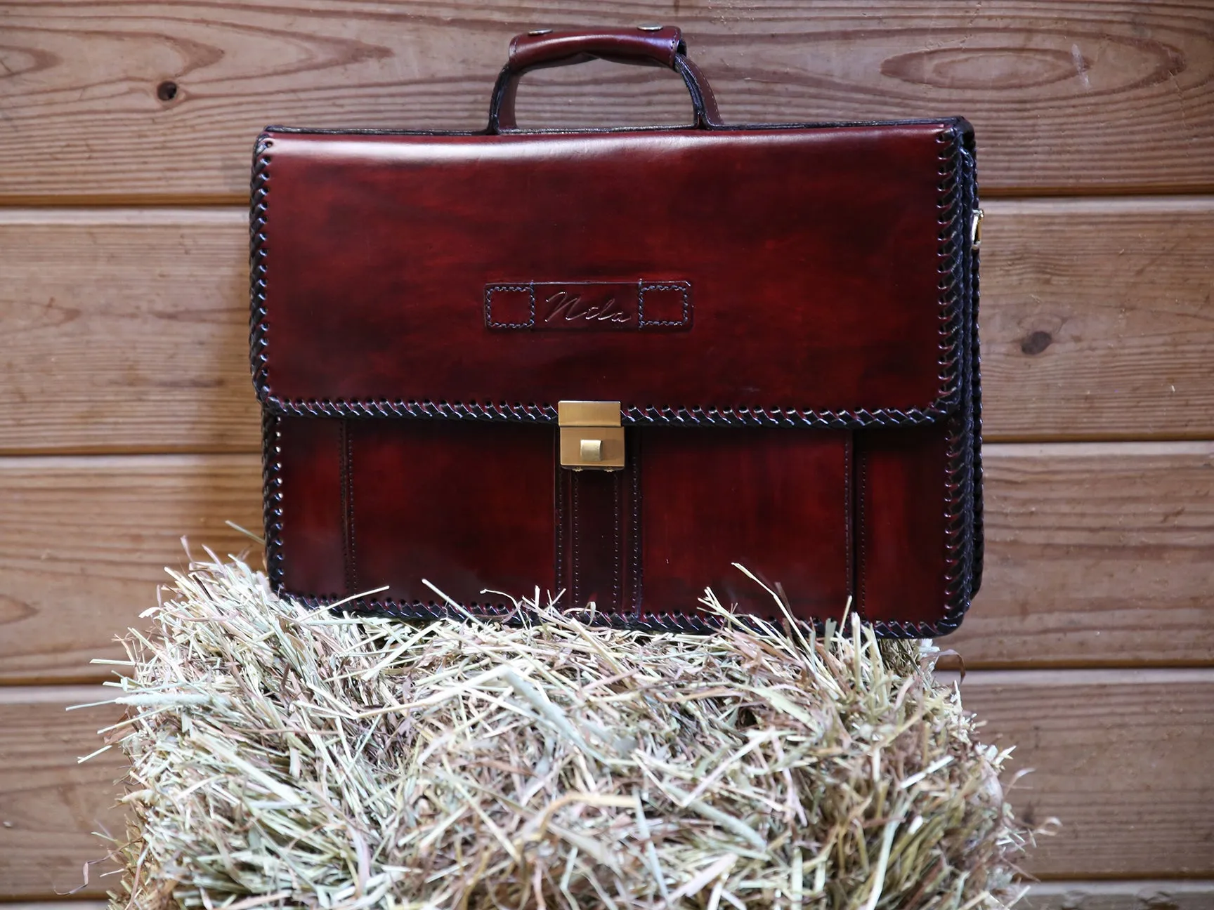 Nila Classic Leather Briefcase