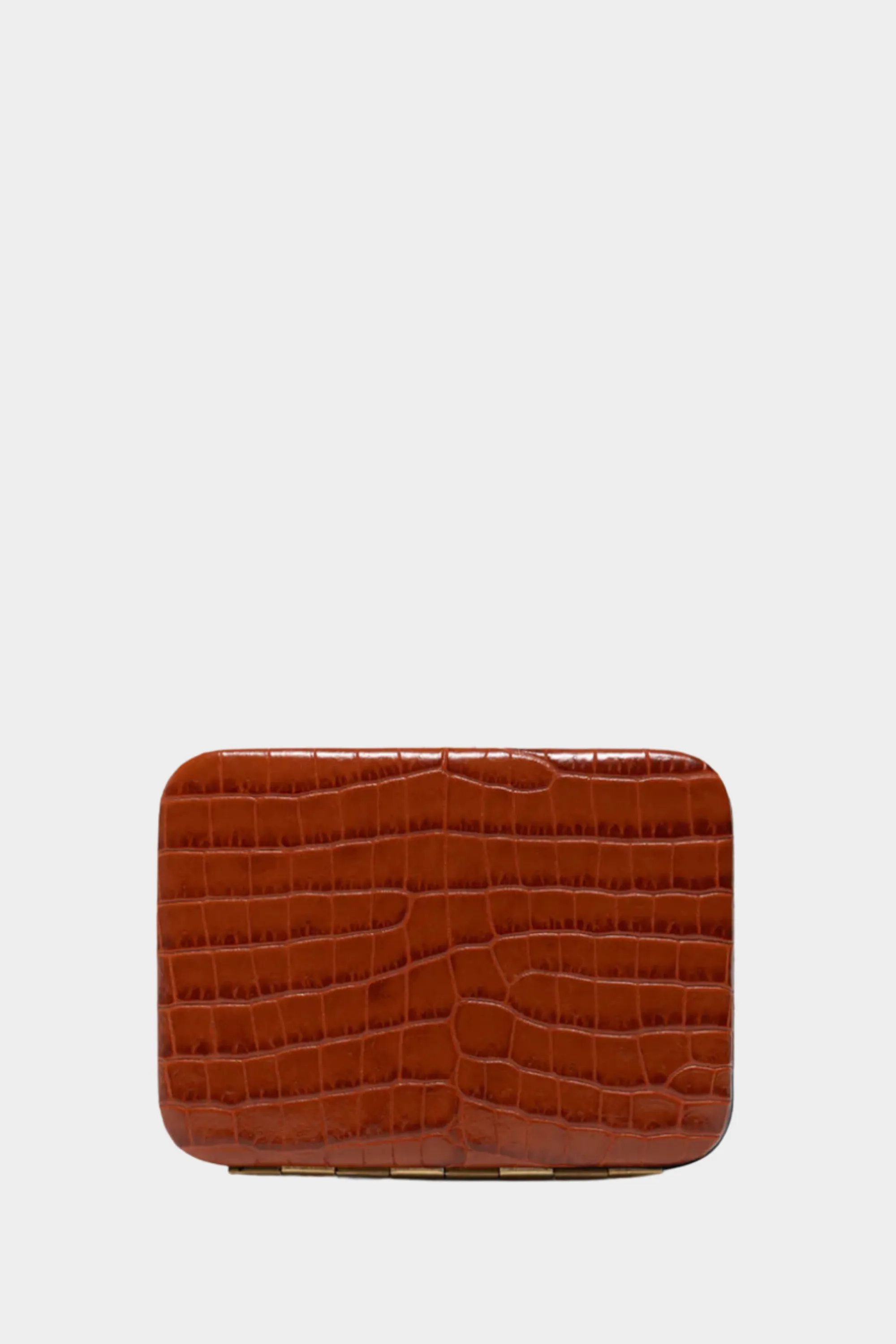 Nolan Card Holder, Cognac 'Croco'