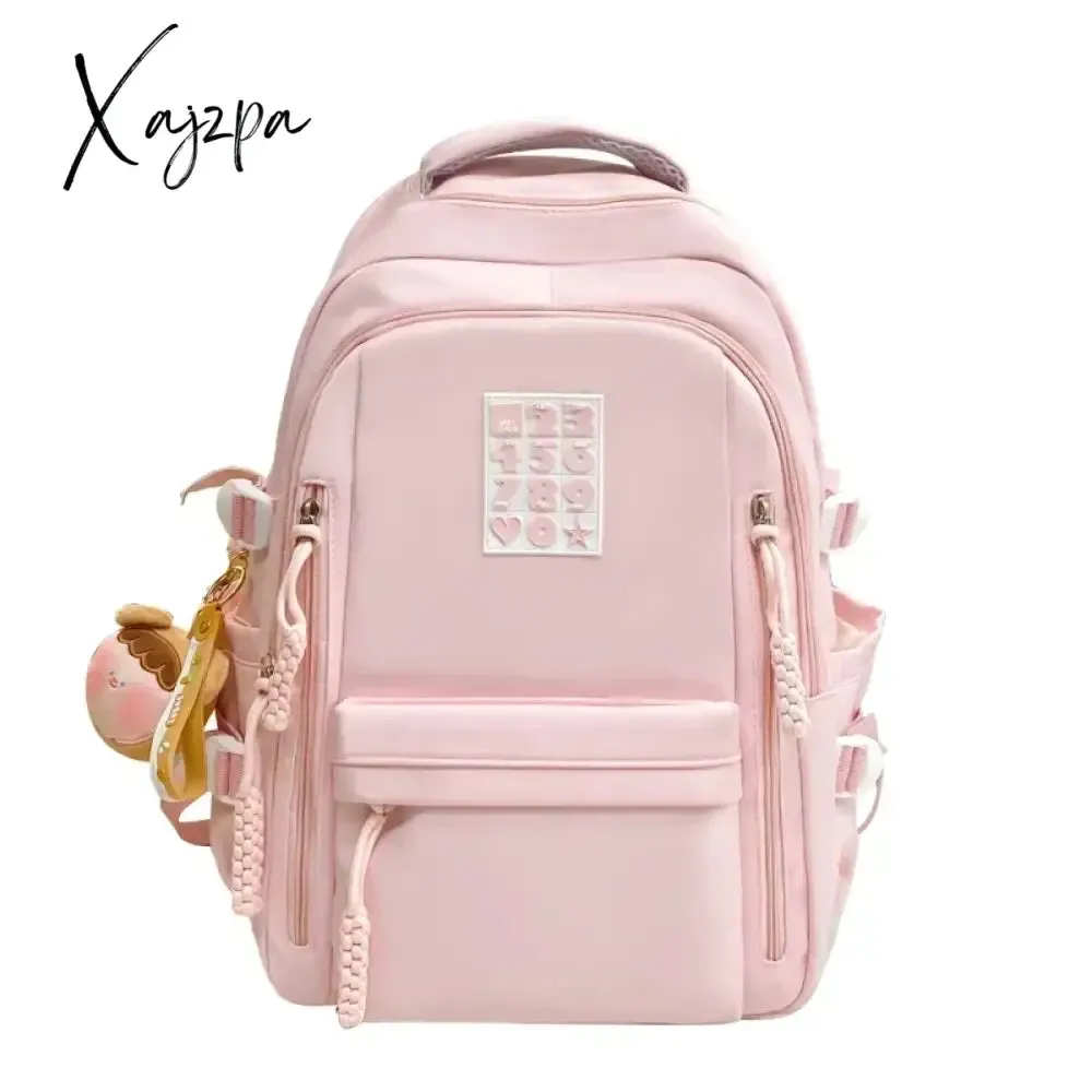 Nylon Solid Bags for Women 2024 New Backpacks Anti-Theft Back Zipper Fashion Backpack Casual Travel Single Shoulder Bags Портфель