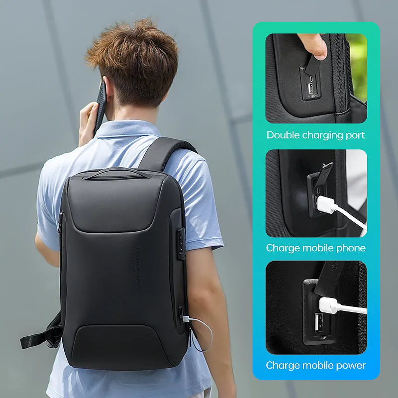 ODYSSEY: Business Micro & USB Charging Laptop Backpack with Anti-theft TSA Lock