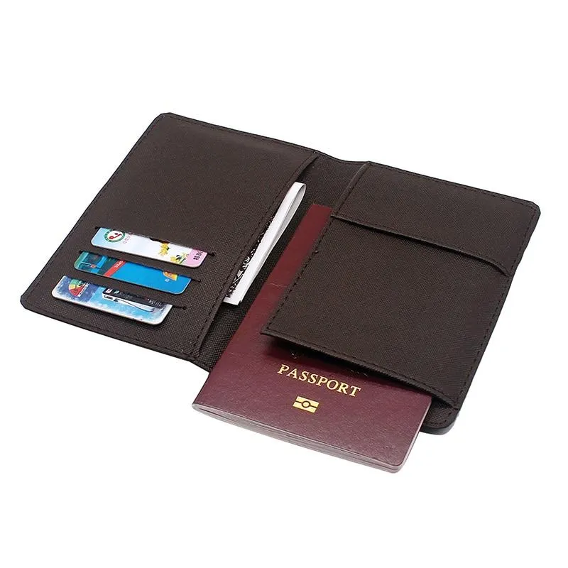 OES Wallet - With Passport & Credit Card Holder (Black & Brown)