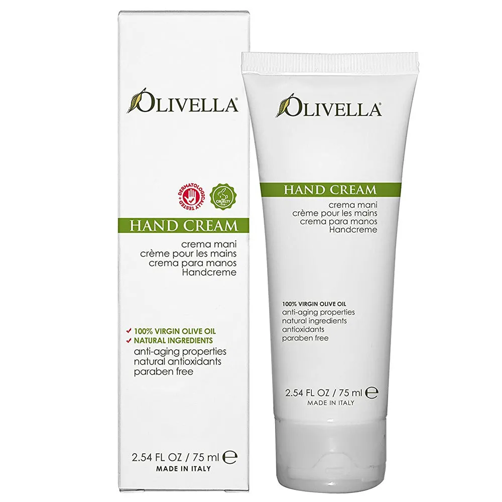 OLIVELLA - 100% Virgin Olive Oil Hand Cream - 2.54 fl. oz. (75 ml)