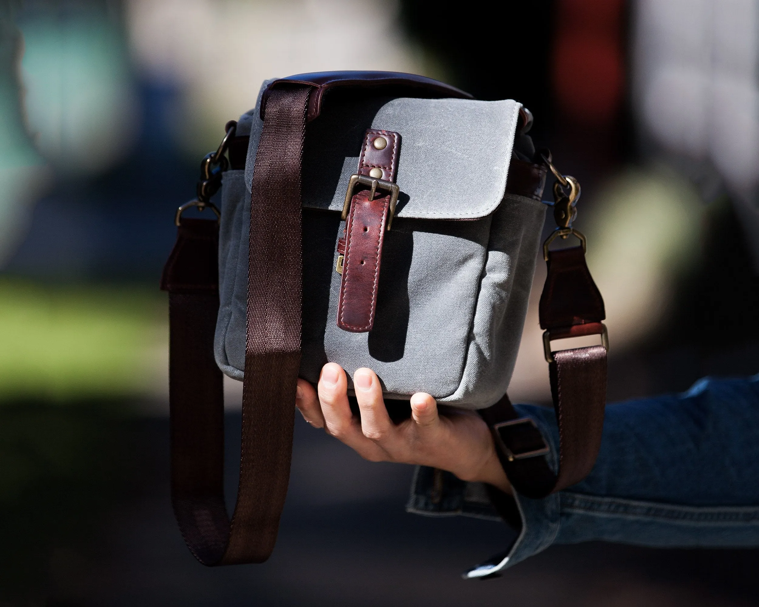 ONA Bond Street Waxed Canvas Camera Bag (Smoke)