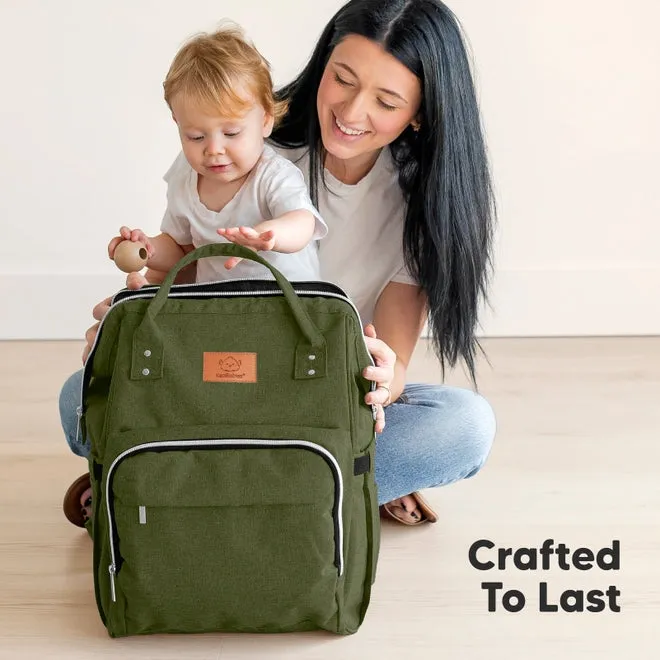 Original Diaper Backpack with Changing Pad - Dark Olive