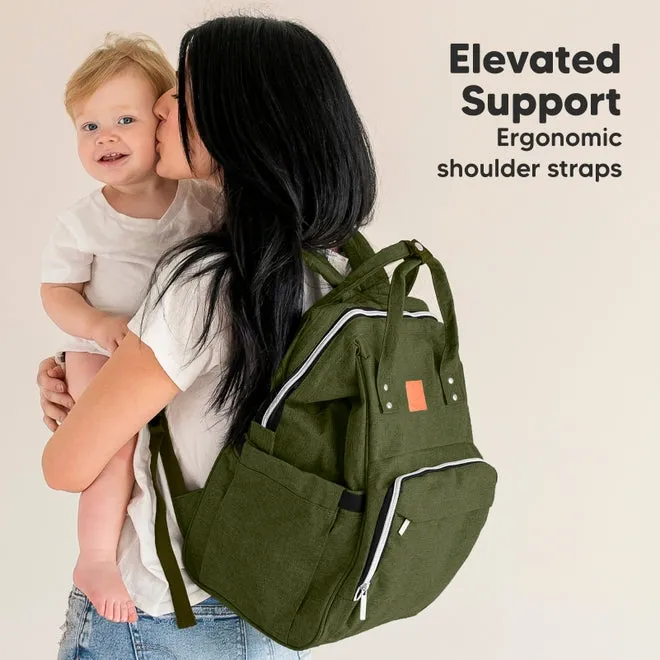 Original Diaper Backpack with Changing Pad - Dark Olive